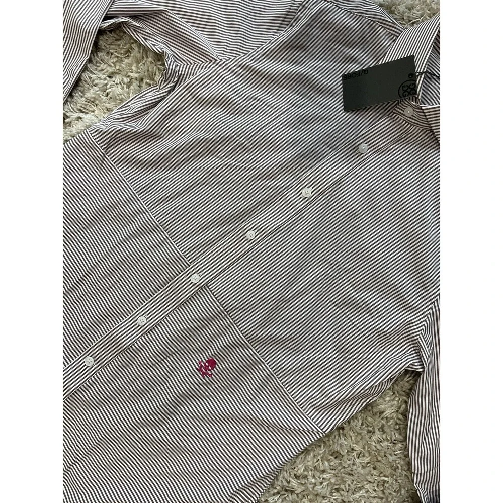 G/FORE Paneled Modern Spread‎ Collar Long Sleeve Button Down Shirt Size Medium M